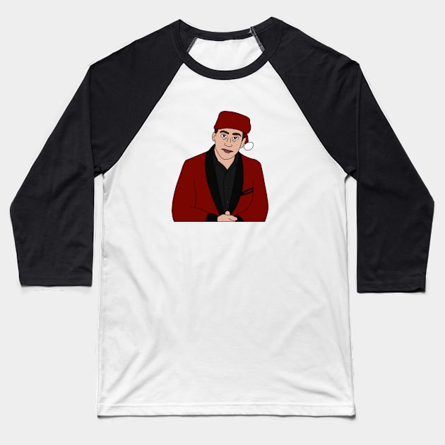 Santa Bond Baseball T-Shirt by Eclipse in Flames